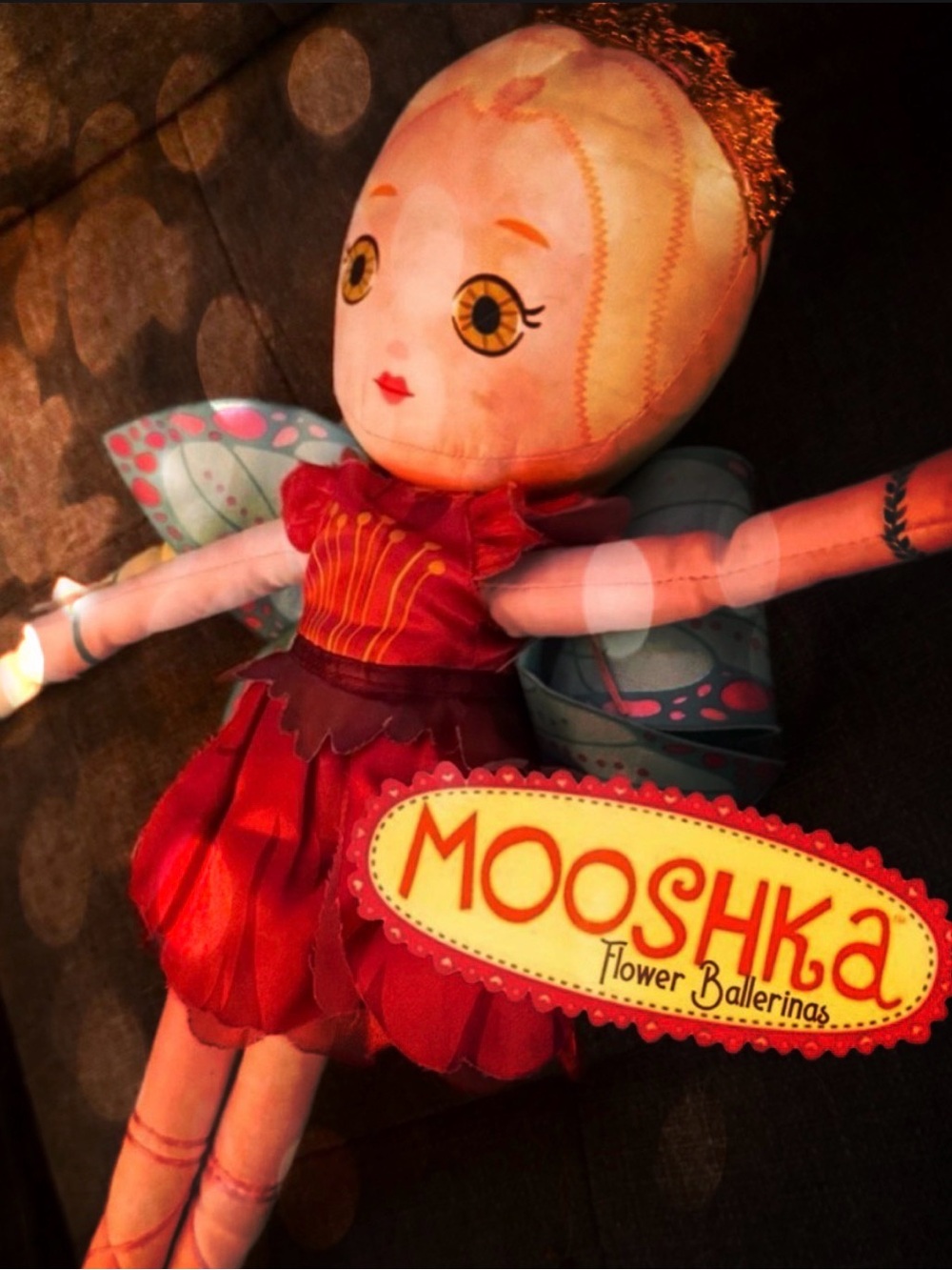 Mooshka Flower Ballerina Doll with Red Dress